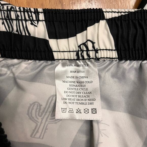 Negative Space Swim Shorts Size XL Cactus Black Checker Trunks - Picture 6 of 9